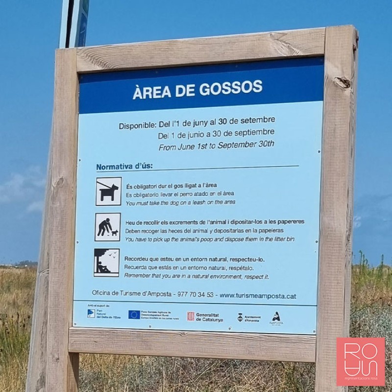 Cartellera de senyalització espais naturals protegits